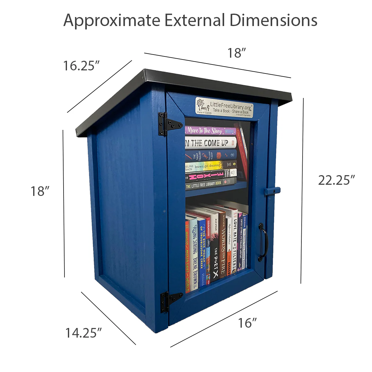 Two Story Shed Blue Kit Little Free Library - Image 5