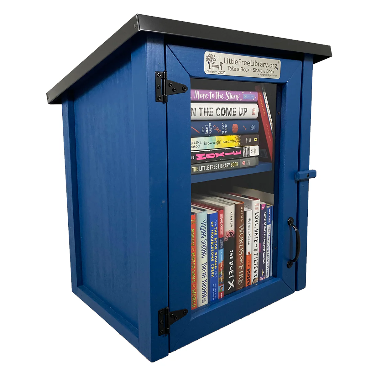 Two Story Shed Blue Kit Little Free Library - Image 6