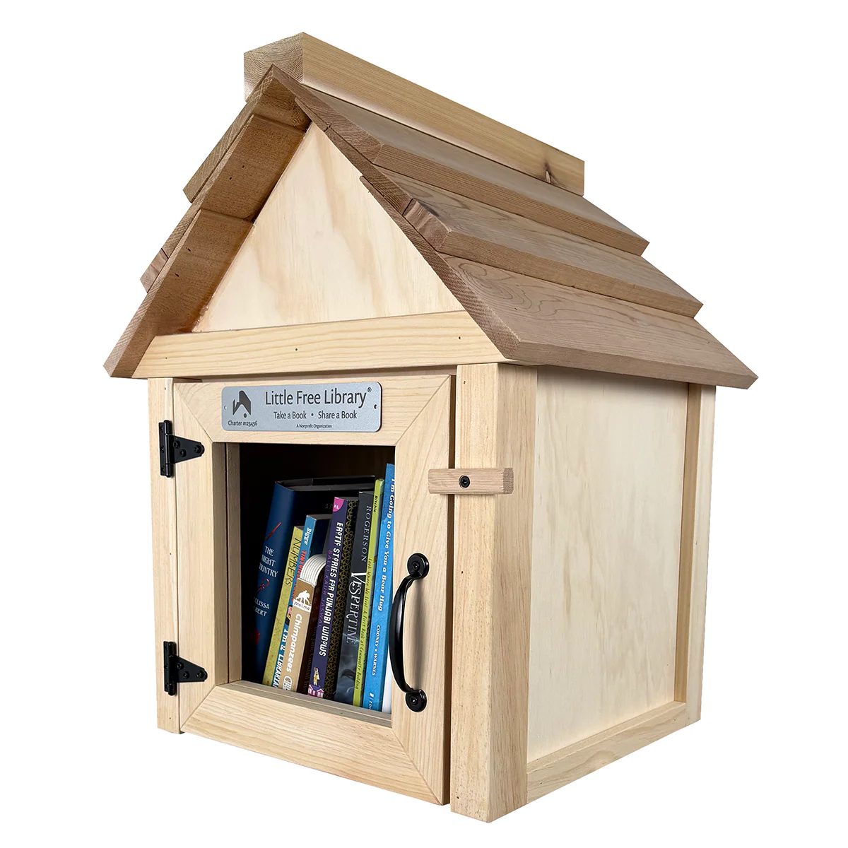 Cedar Roof Unfinished Little Free Library - Image 10