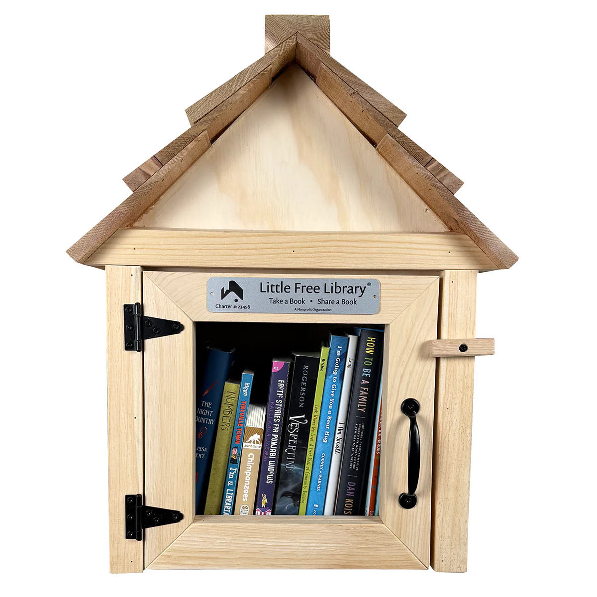 Cedar Roof Unfinished Little Free Library - Image 3