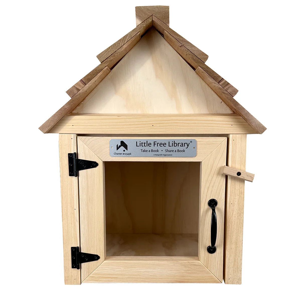Cedar Roof Unfinished Little Free Library - Image 6