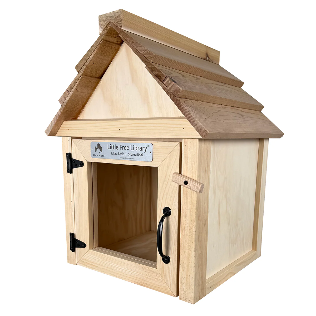 Cedar Roof Unfinished Little Free Library - Image 9
