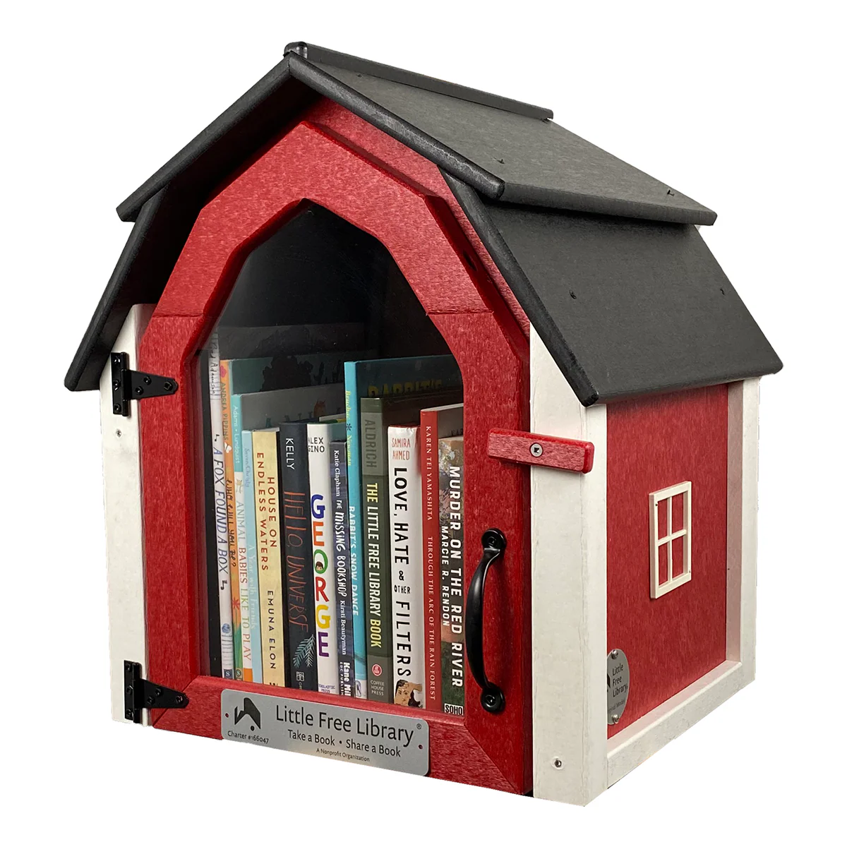 Composite Barn Red Little Free Library - Image 3