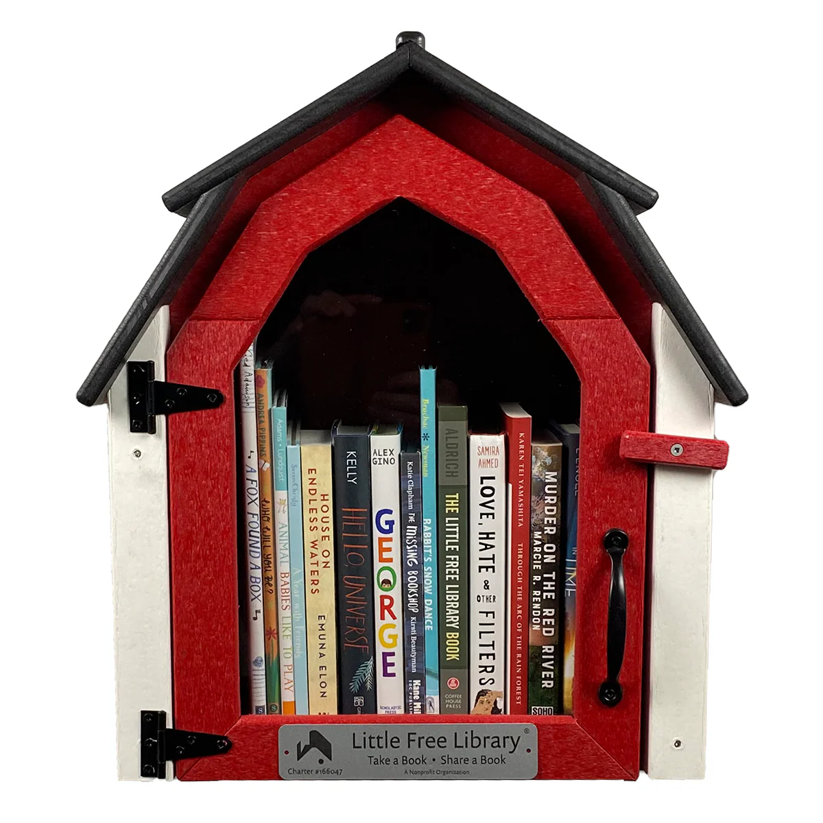 Composite Barn Red Little Free Library - Image 4