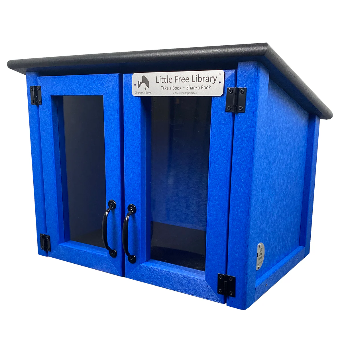 Composite Double Door Cottage Blue Little Free Library - Image 7
