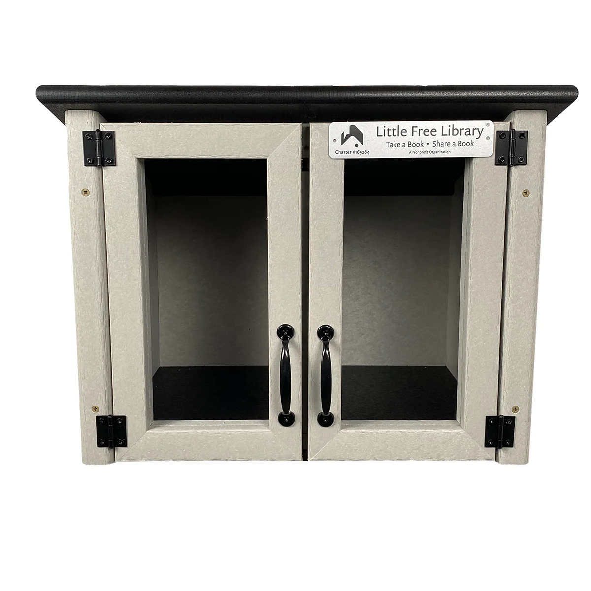 Composite Double Door Cottage Gray Little Free Library - Image 10