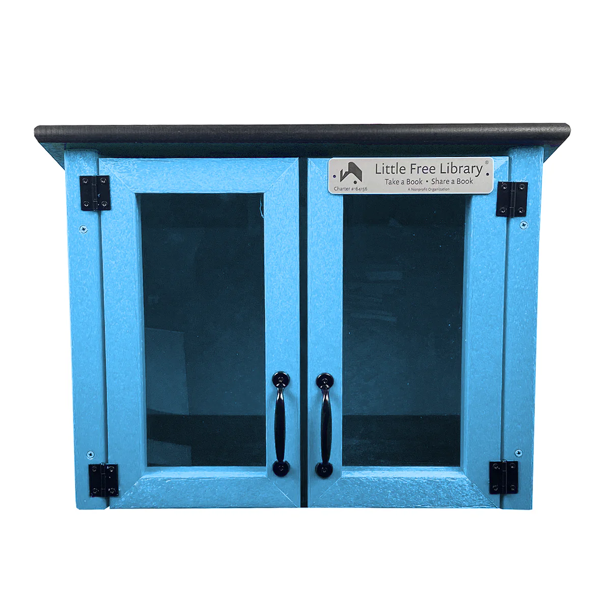 Composite Double Door Cottage Light Blue Kit Little Free Library - Image 12