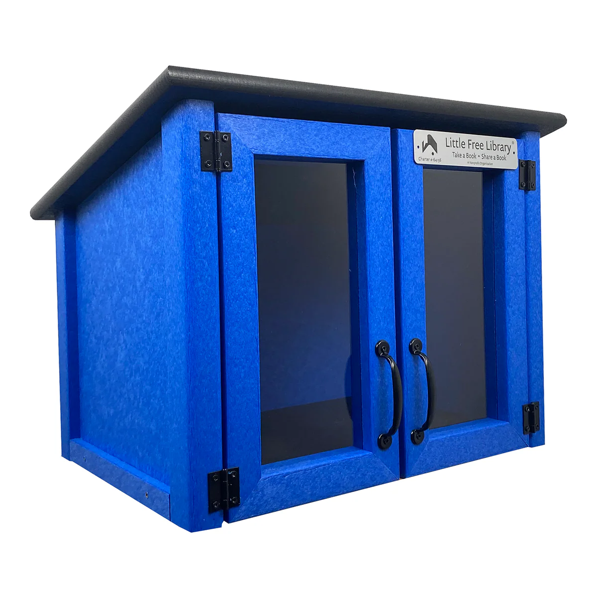 Composite Double Door Cottage Blue Kit Little Free Library - Image 8