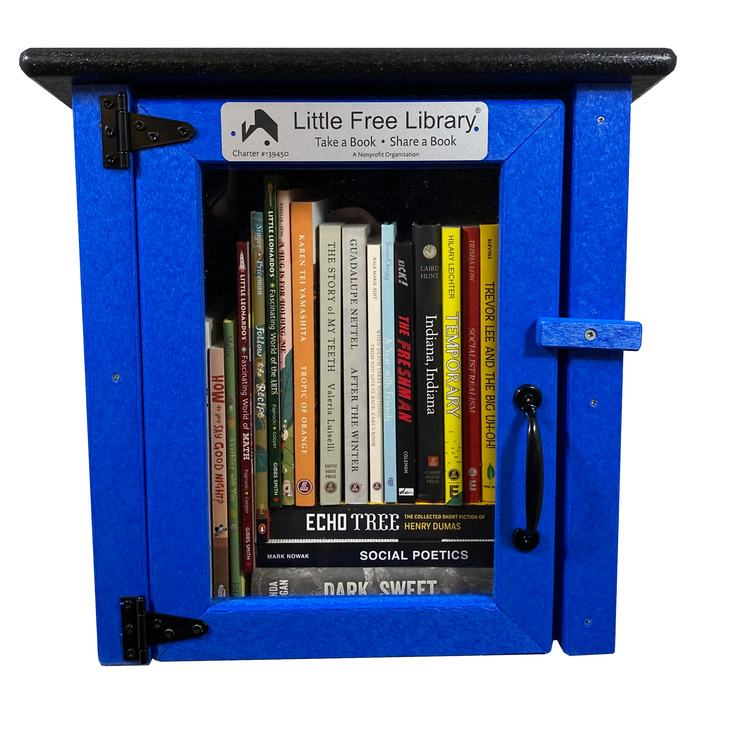 Composite One Story Blue Little Free Library - Image 4