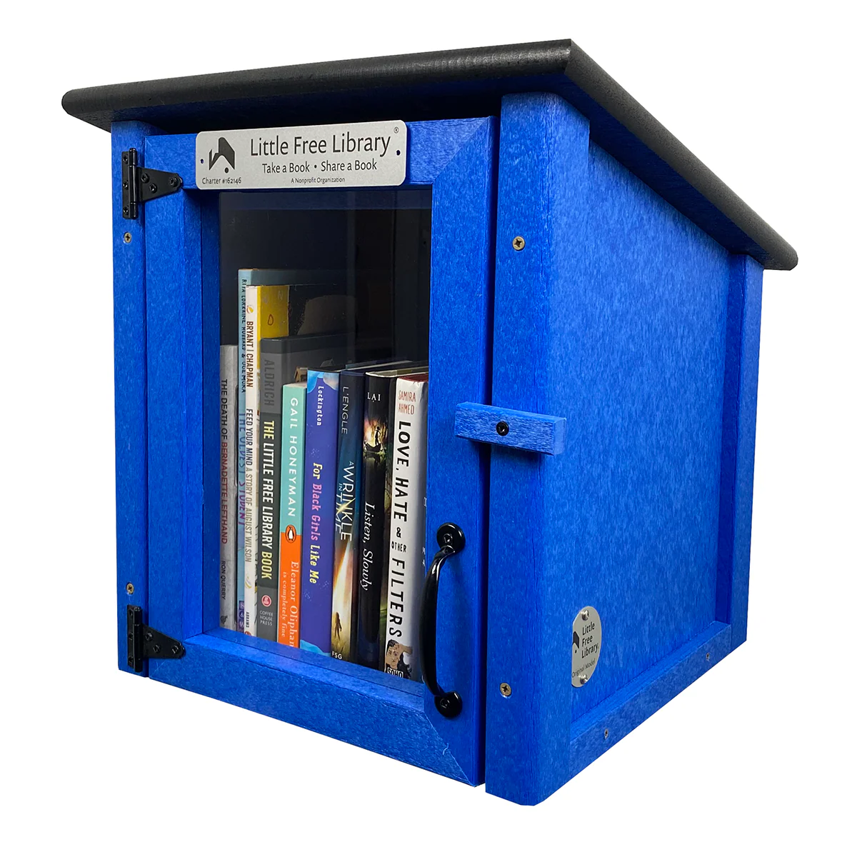 Composite One Story Blue Little Free Library - Image 5