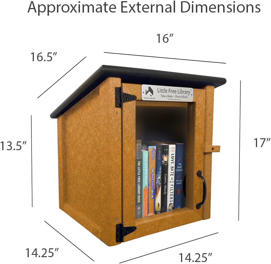 Composite One Story Cedar Little Free Library - Image 9