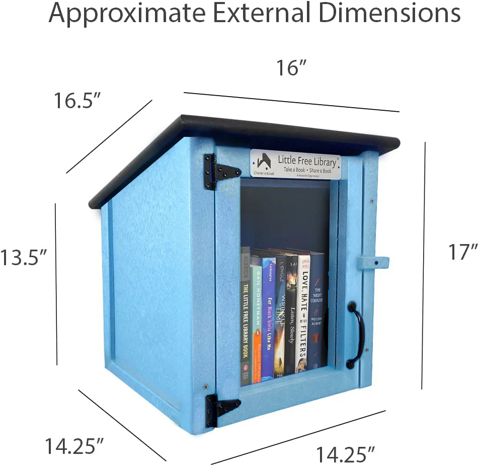 Composite One Story Light Blue Kit Little Free Library - Image 10
