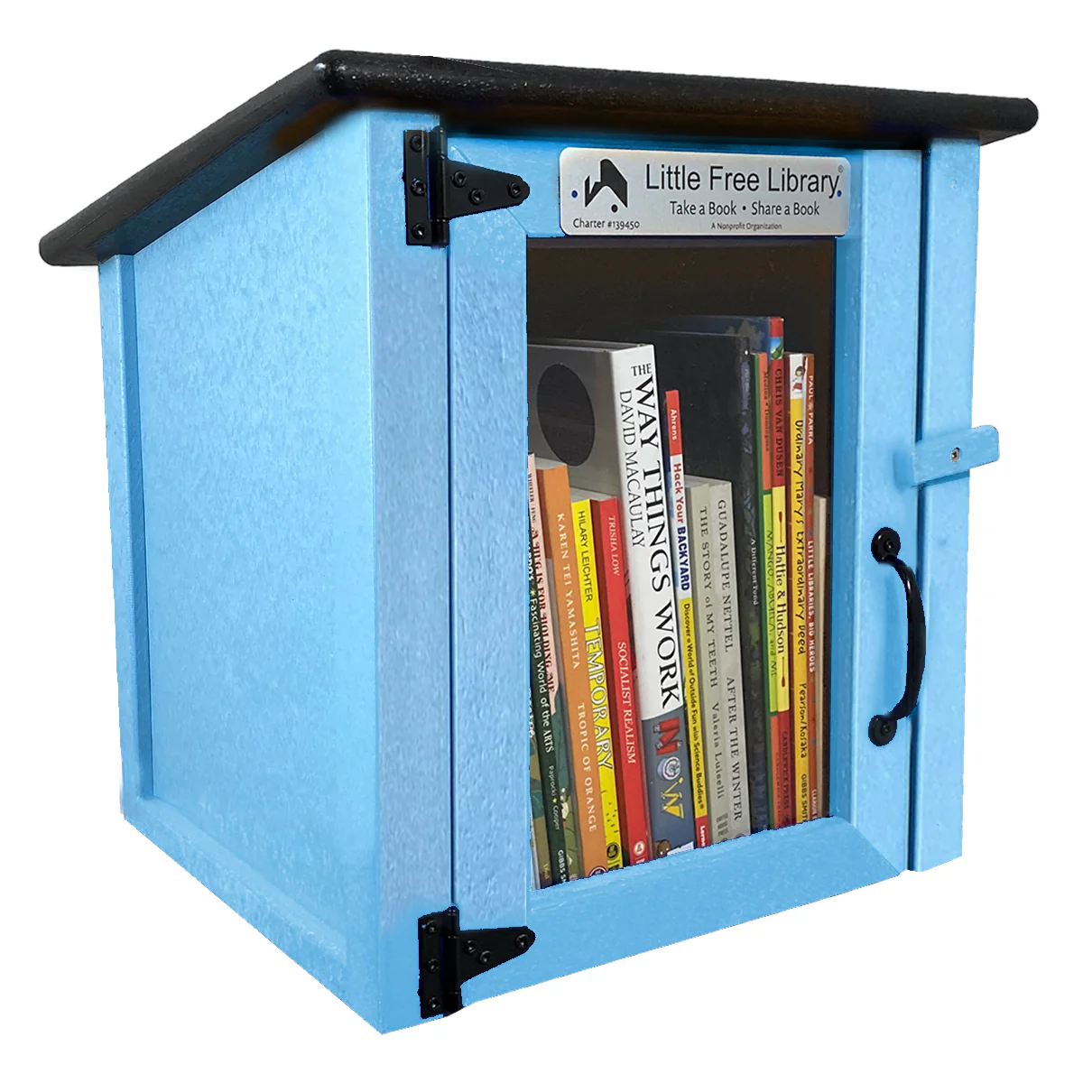 Composite One Story Light Blue Kit Little Free Library - Image 4