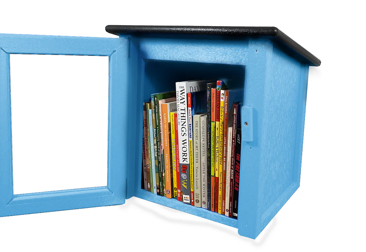 Composite One Story Light Blue Kit Little Free Library - Image 9
