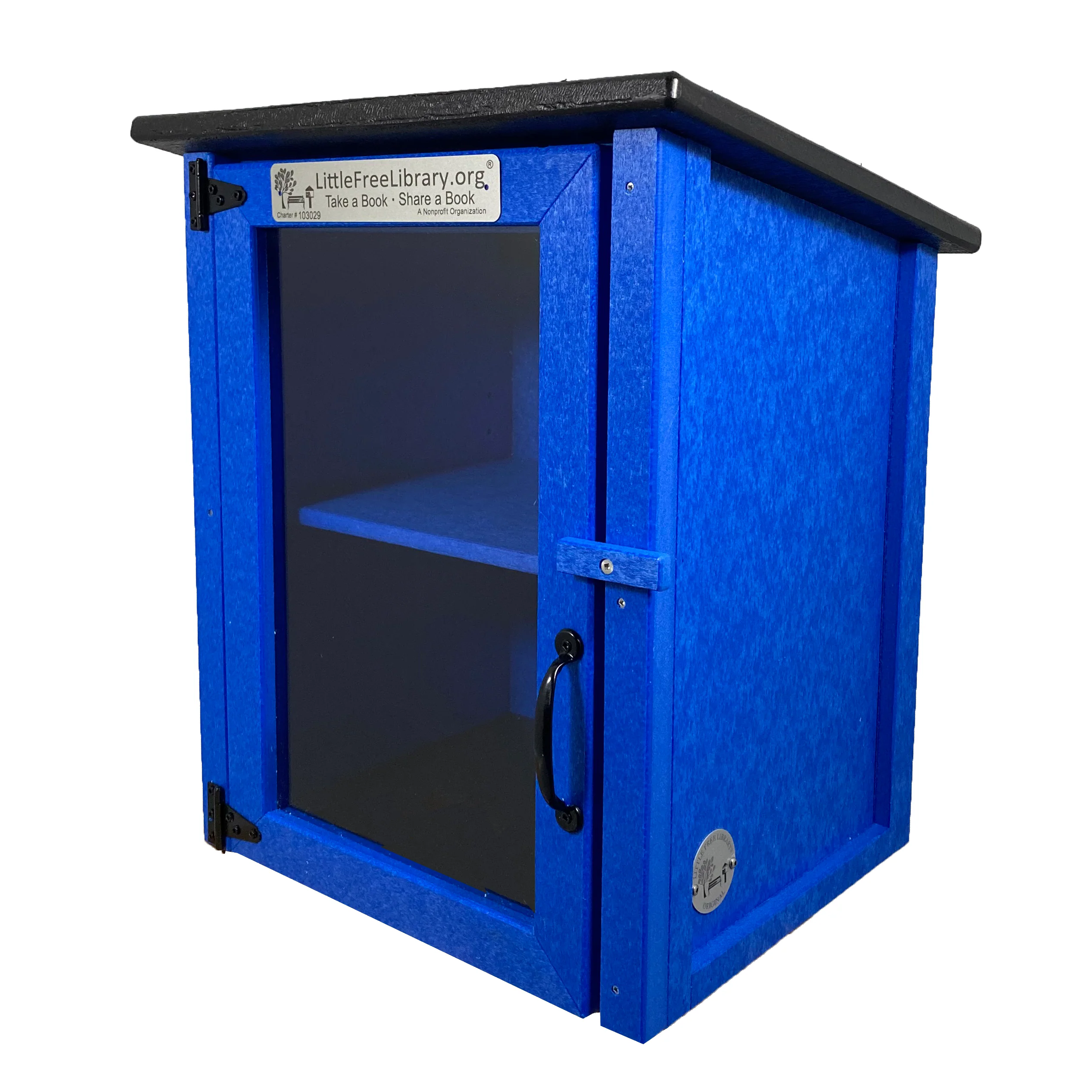 Composite Two Story Blue Little Free Library - Image 11