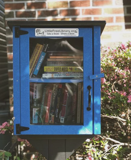 Composite Two Story Blue Little Free Library - Image 5