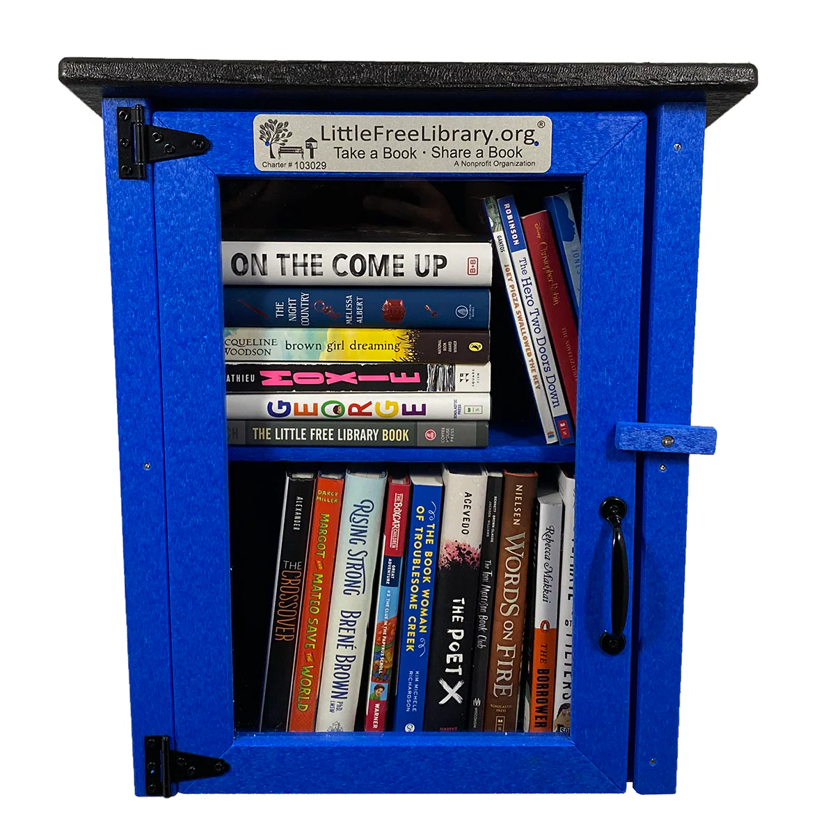 Composite Two Story Blue Little Free Library - Image 7