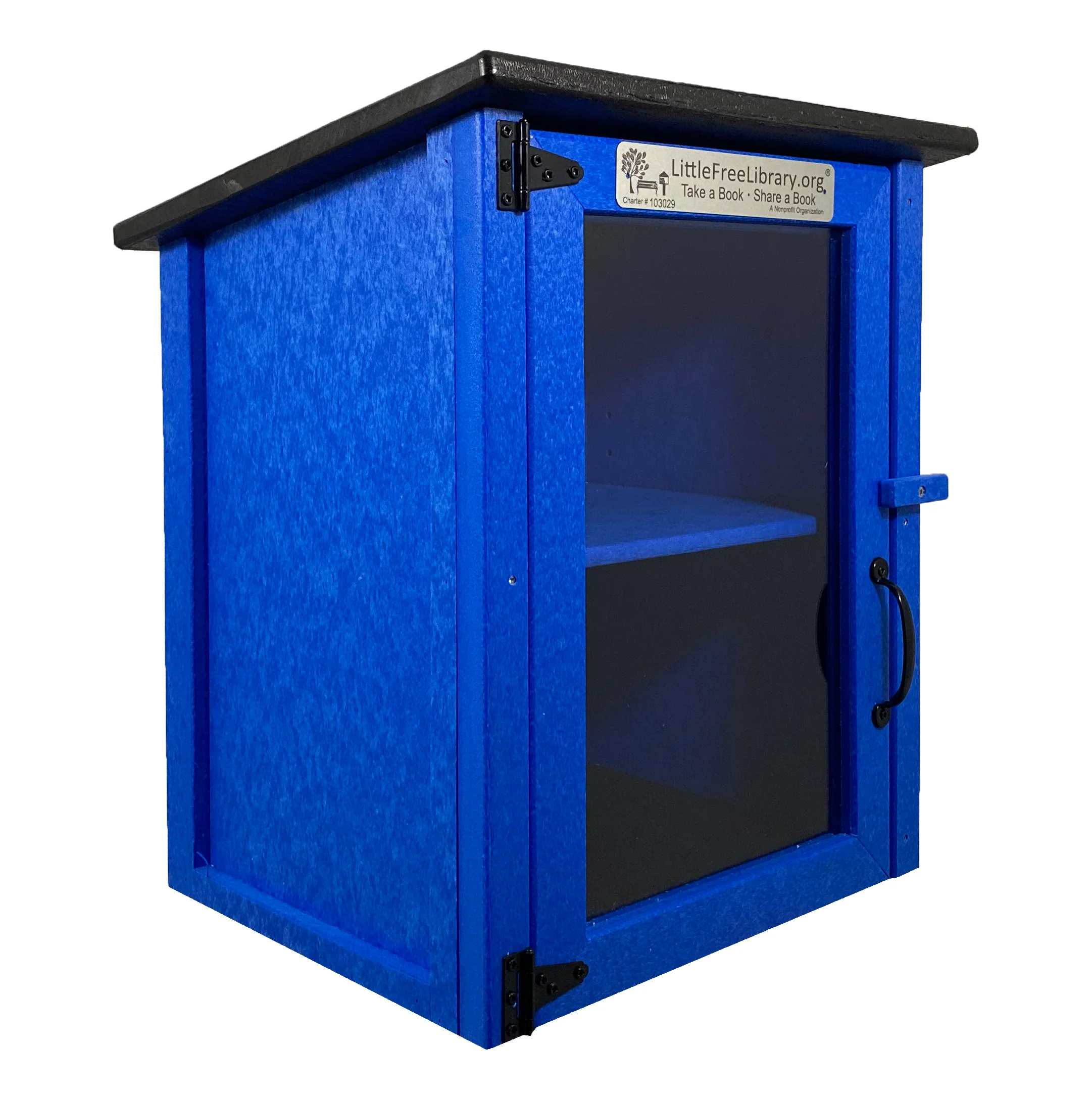 Composite Two Story Blue Little Free Library - Image 9