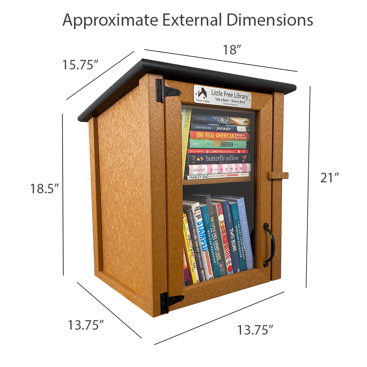 Composite Two Story Cedar Kit Little Free Library - Image 6