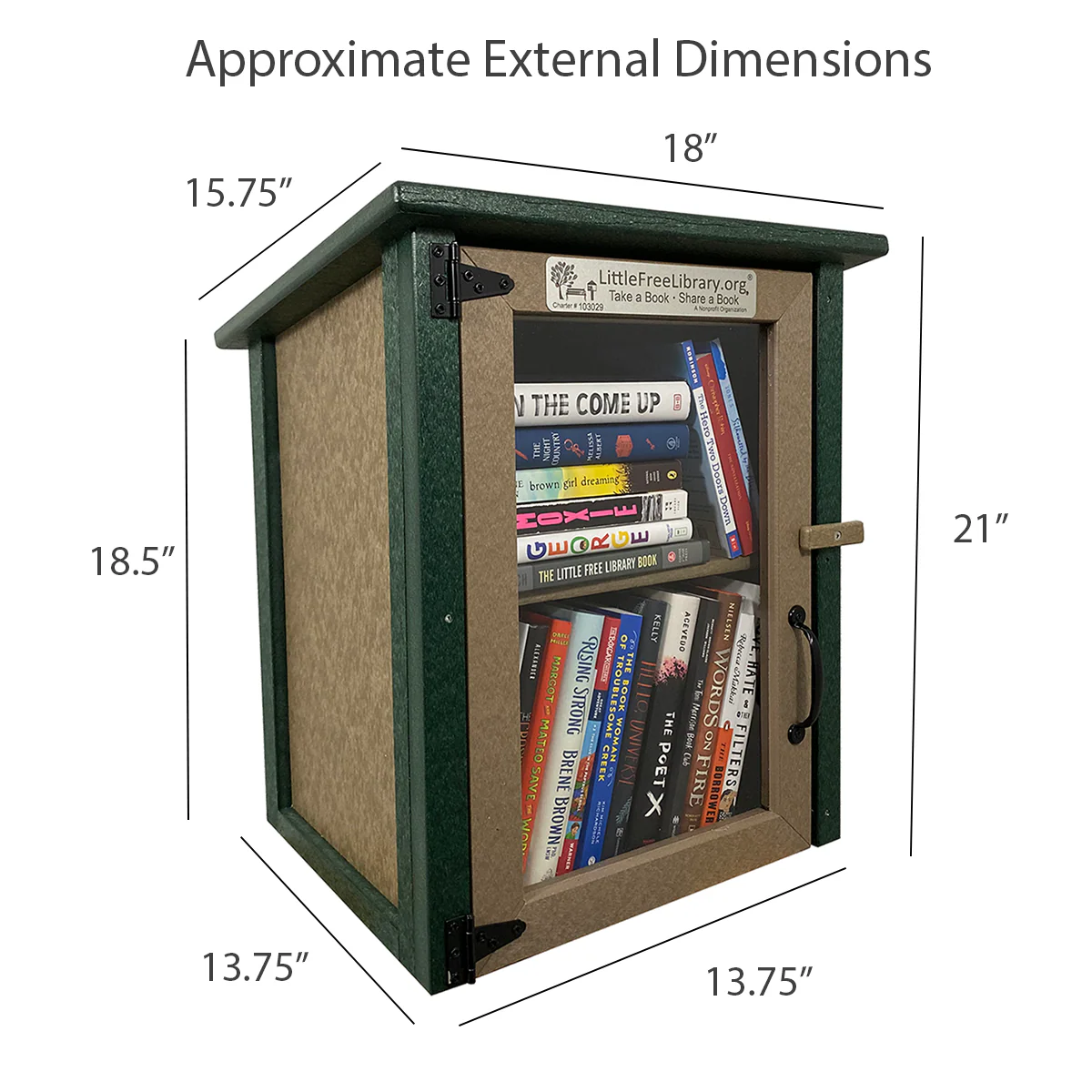 Composite Two Story Forest Little Free Library - Image 4