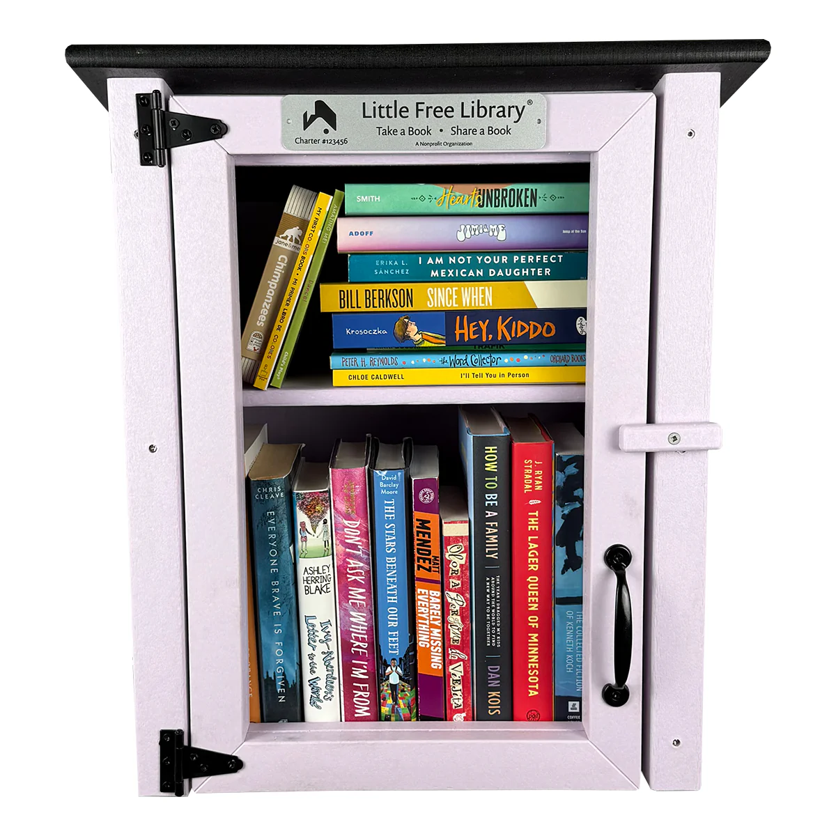 Composite Two Story Lavender Little Free Library - Image 4