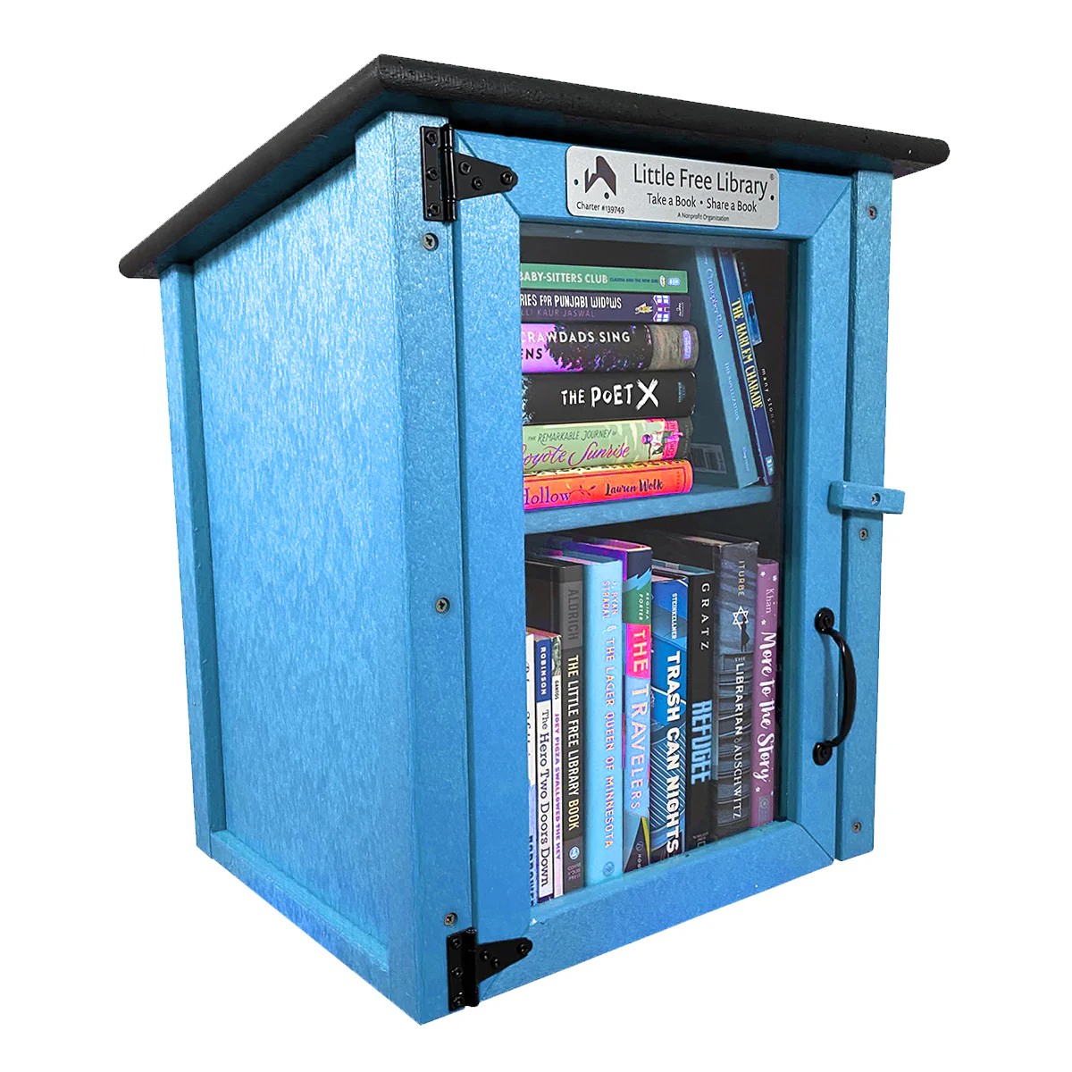Composite Two Story Light Blue Kit Little Free Library - Image 4