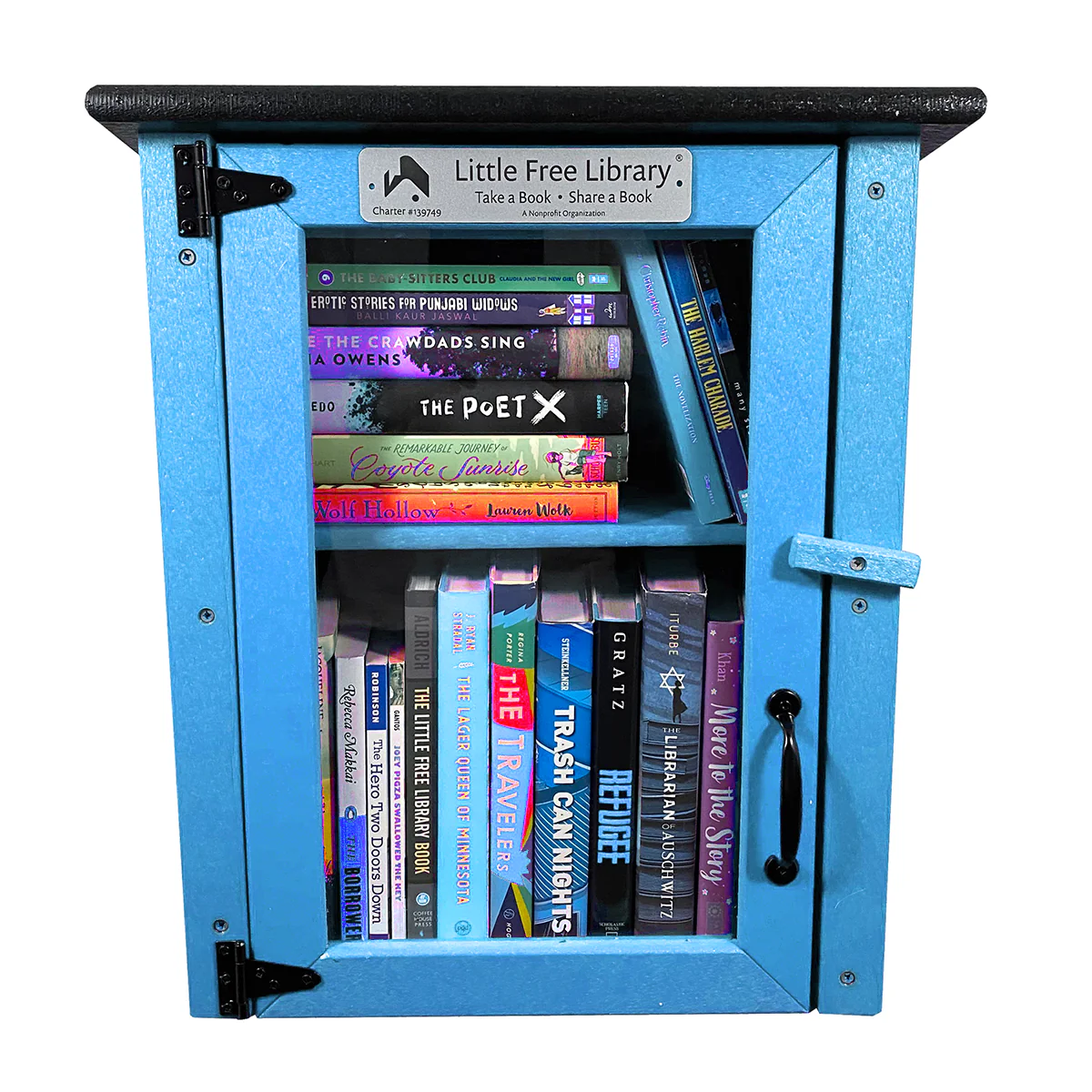 Composite Two Story Light Blue Kit Little Free Library - Image 5