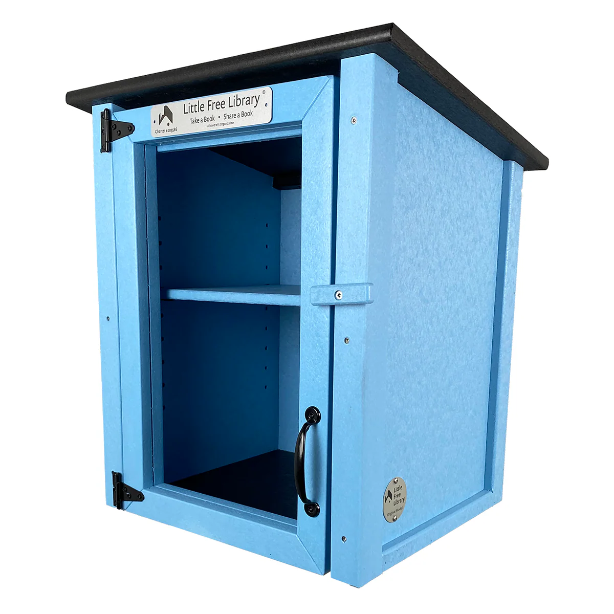 Composite Two Story Light Blue Little Free Library - Image 6