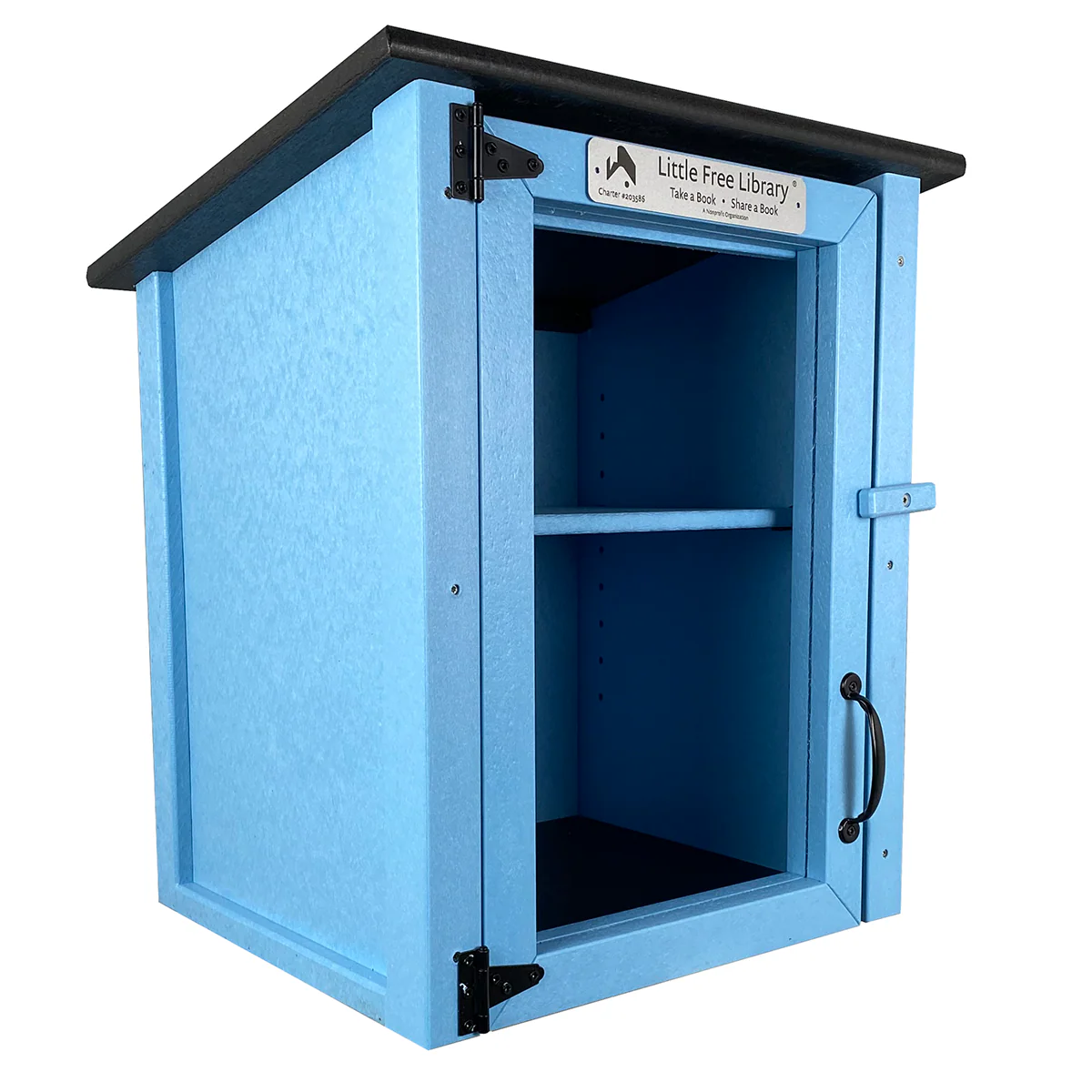 Composite Two Story Light Blue Little Free Library - Image 7