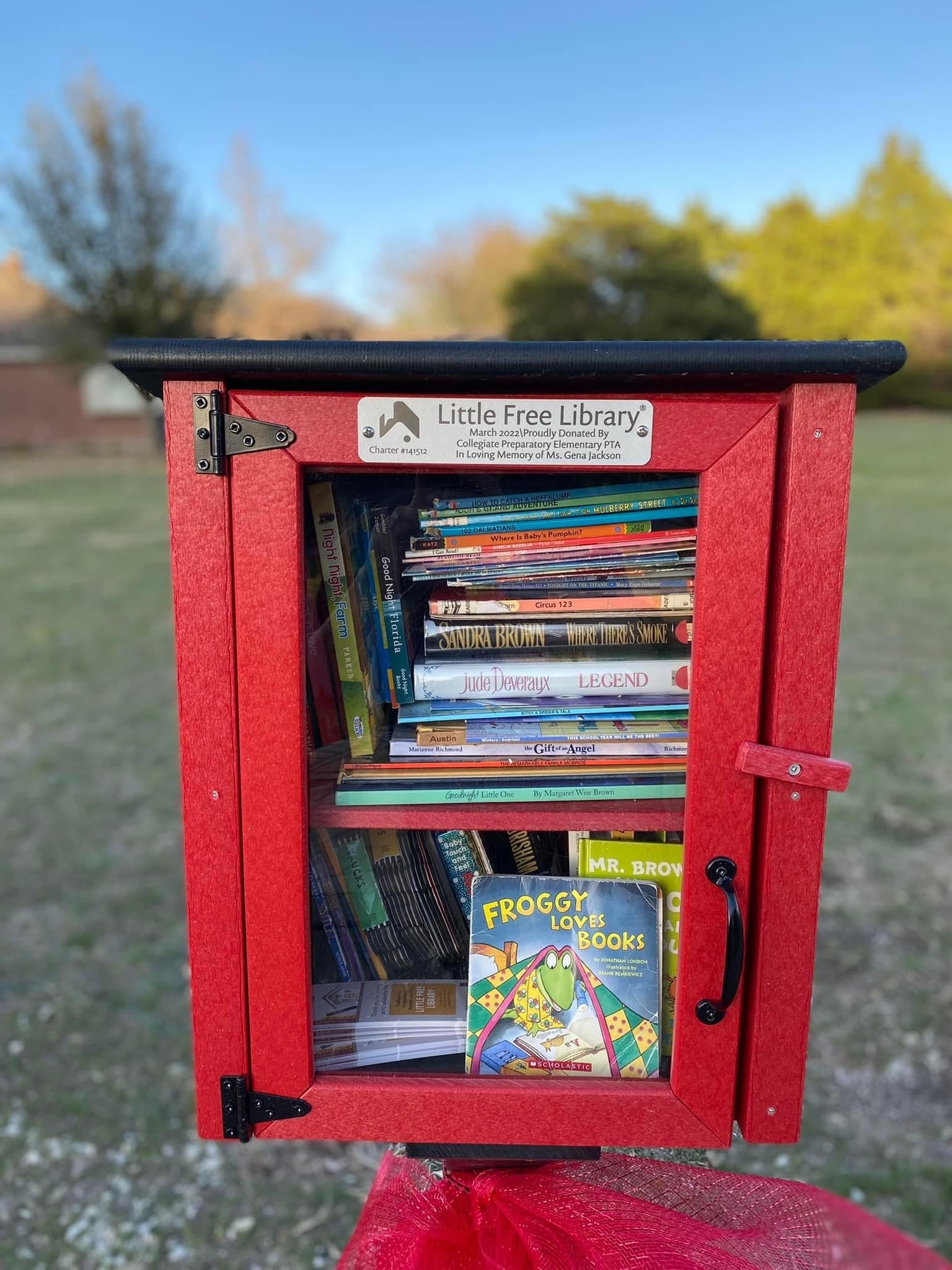 Composite Two Story Red Little Free Library - Image 3