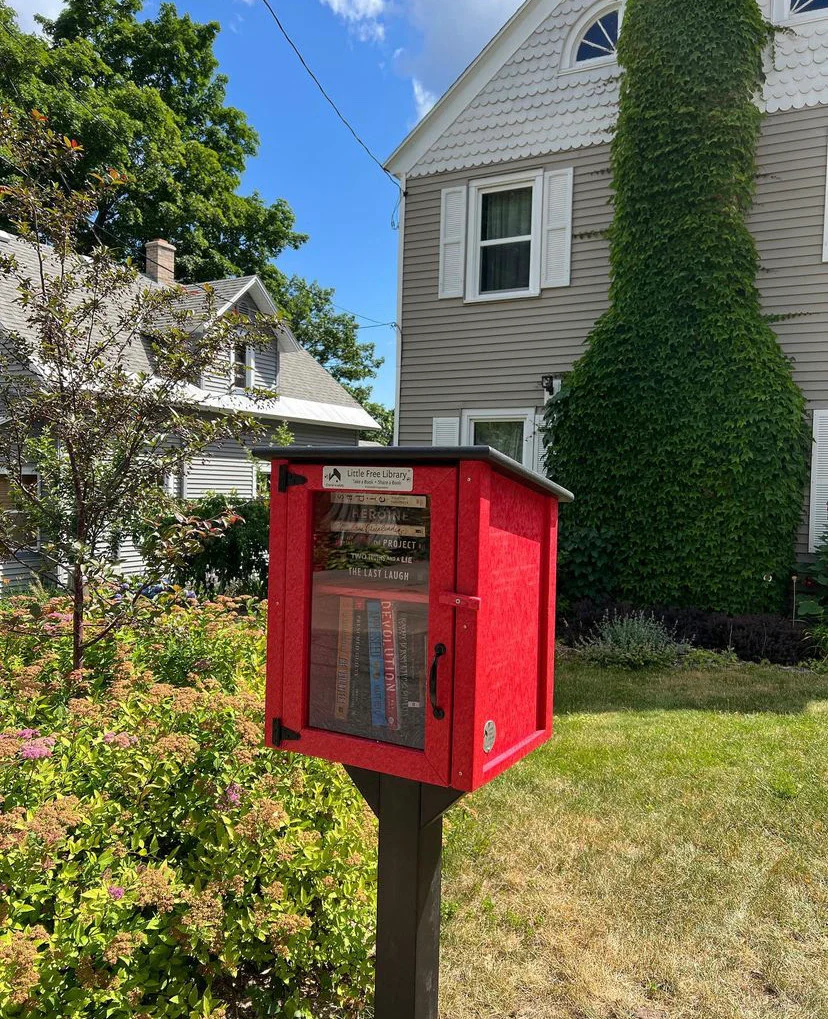 Composite Two Story Red Little Free Library - Image 4