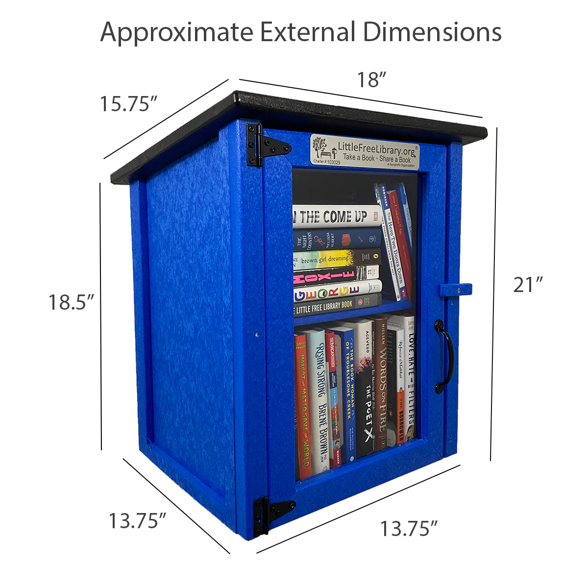 Composite Two Story Blue Kit Little Free Library - Image 6