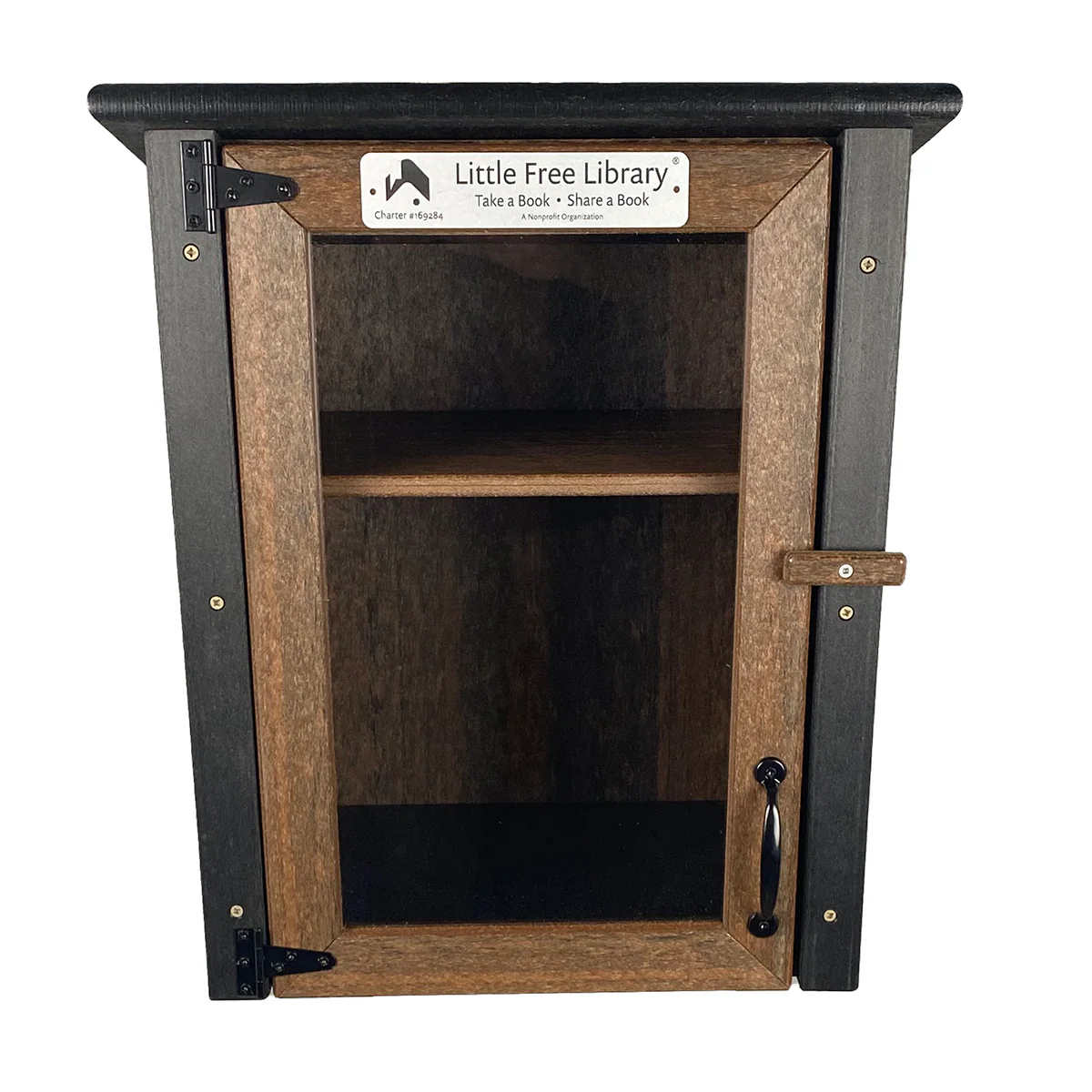 Composite Two Story Walnut Kit Little Free Library - Image 9