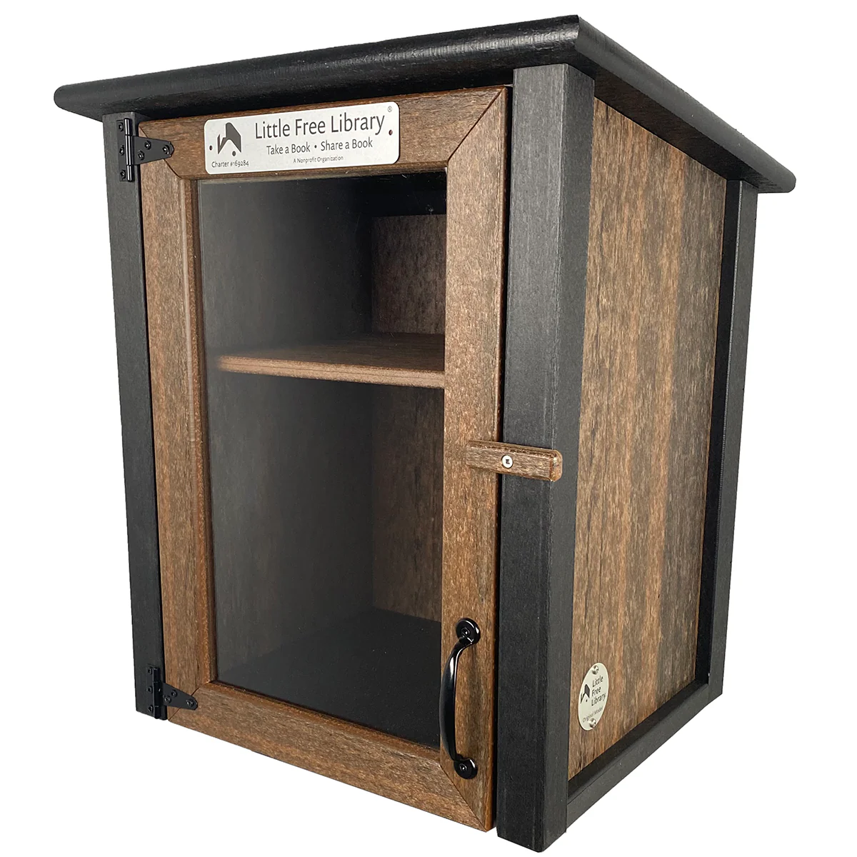 Composite Two Story Walnut Little Free Library - Image 5