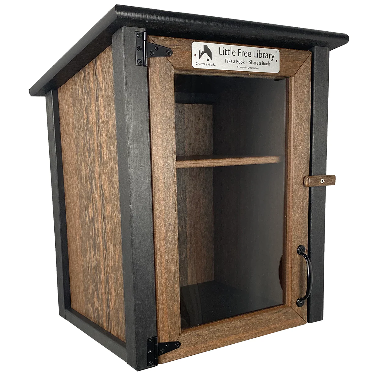 Composite Two Story Walnut Little Free Library - Image 6