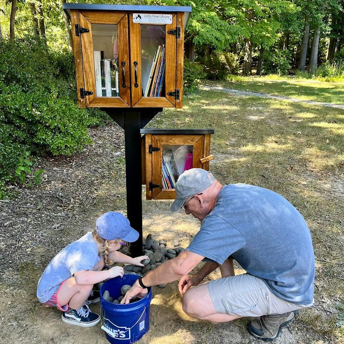 Double Door Cottage Unfinished Little Free Library - Image 5
