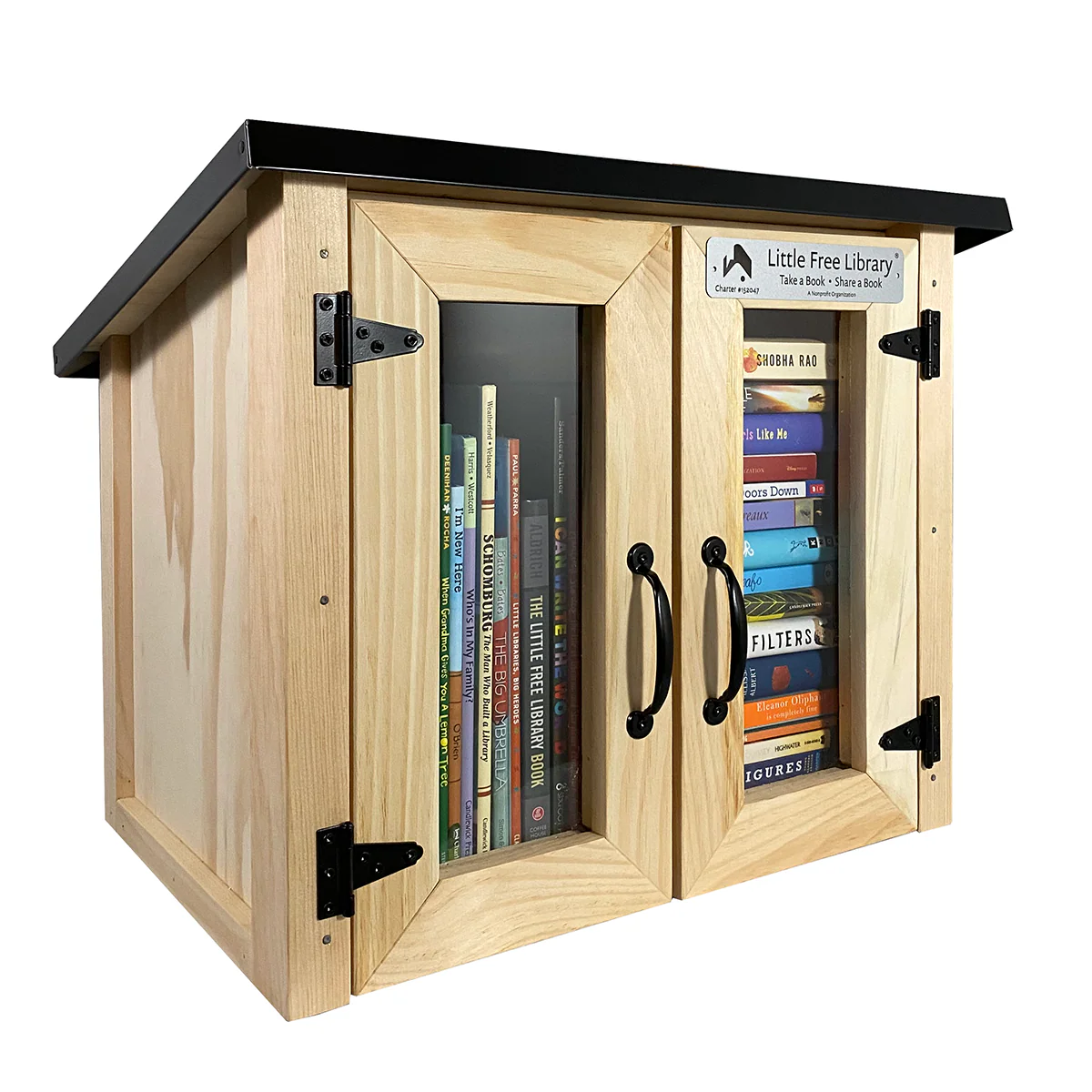 Double Door Cottage Kit Unfinished Little Free Library - Image 8