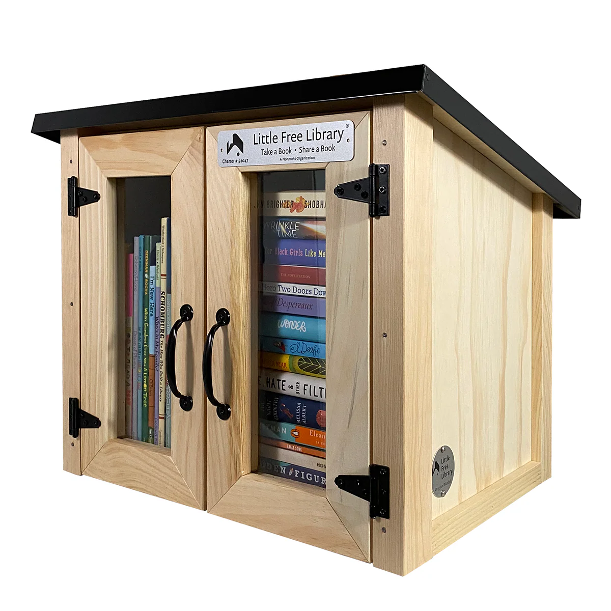 Double Door Cottage Unfinished Little Free Library - Image 10