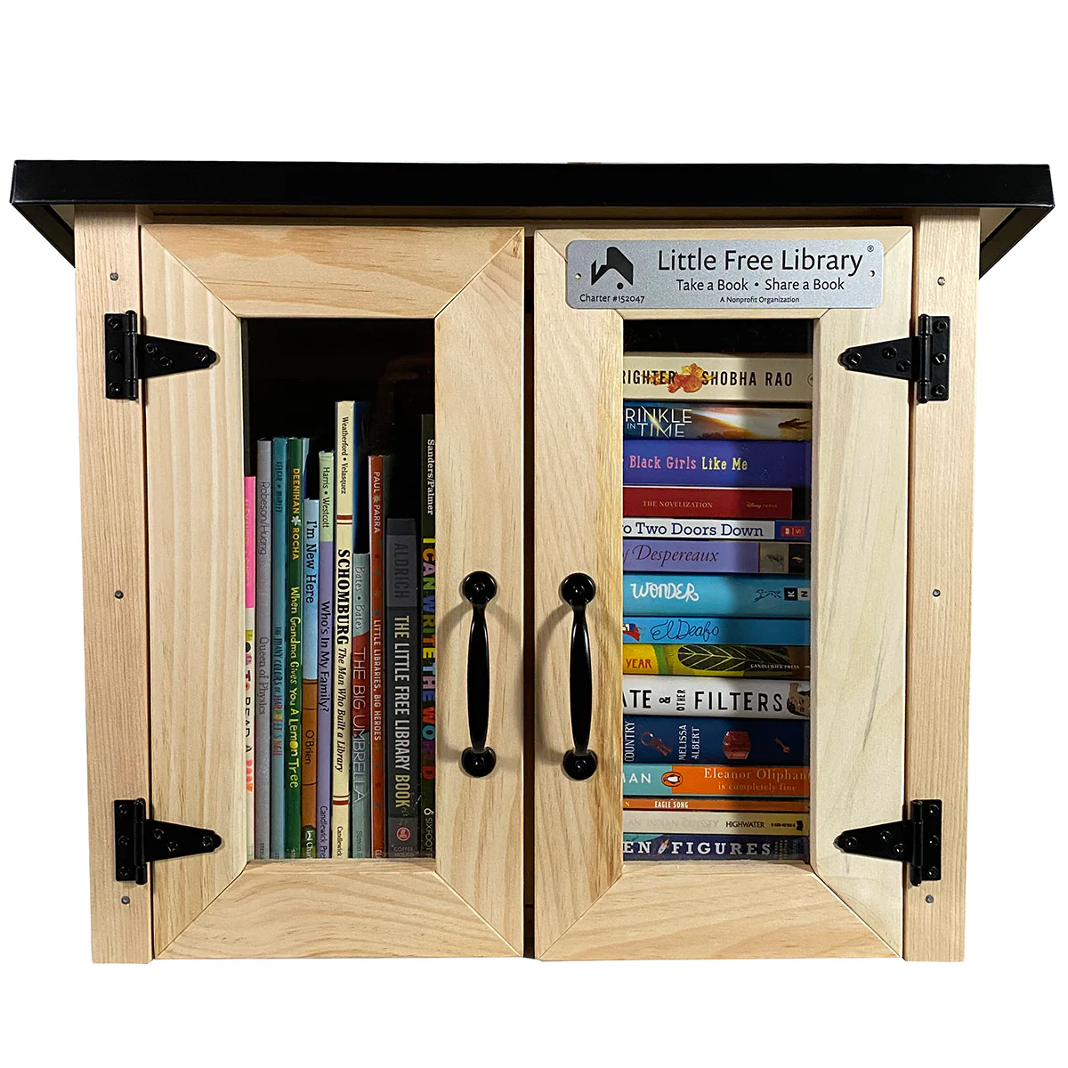 Double Door Cottage Unfinished Little Free Library - Image 7