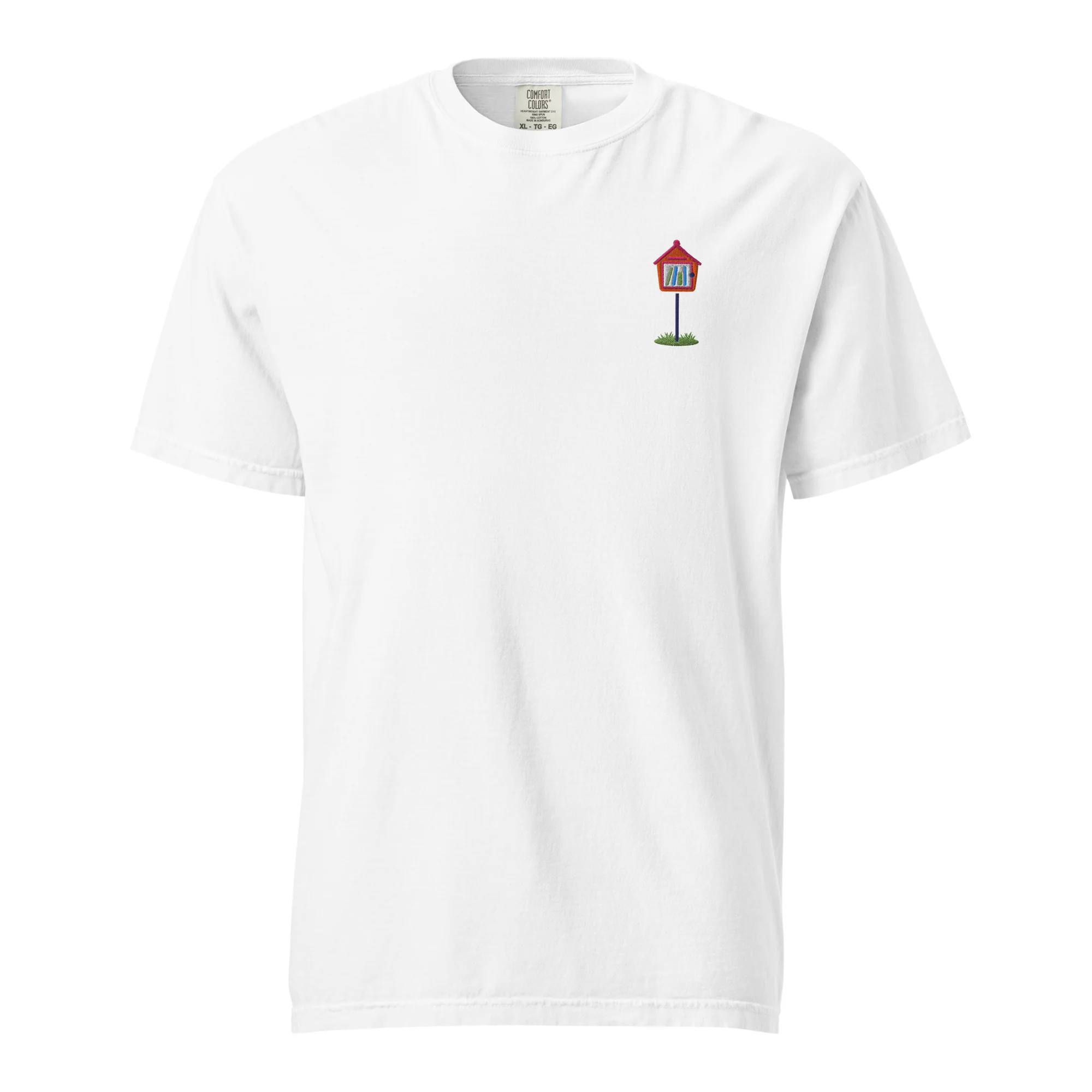Embroidered Orange Library Heavyweight Tee - Image 6