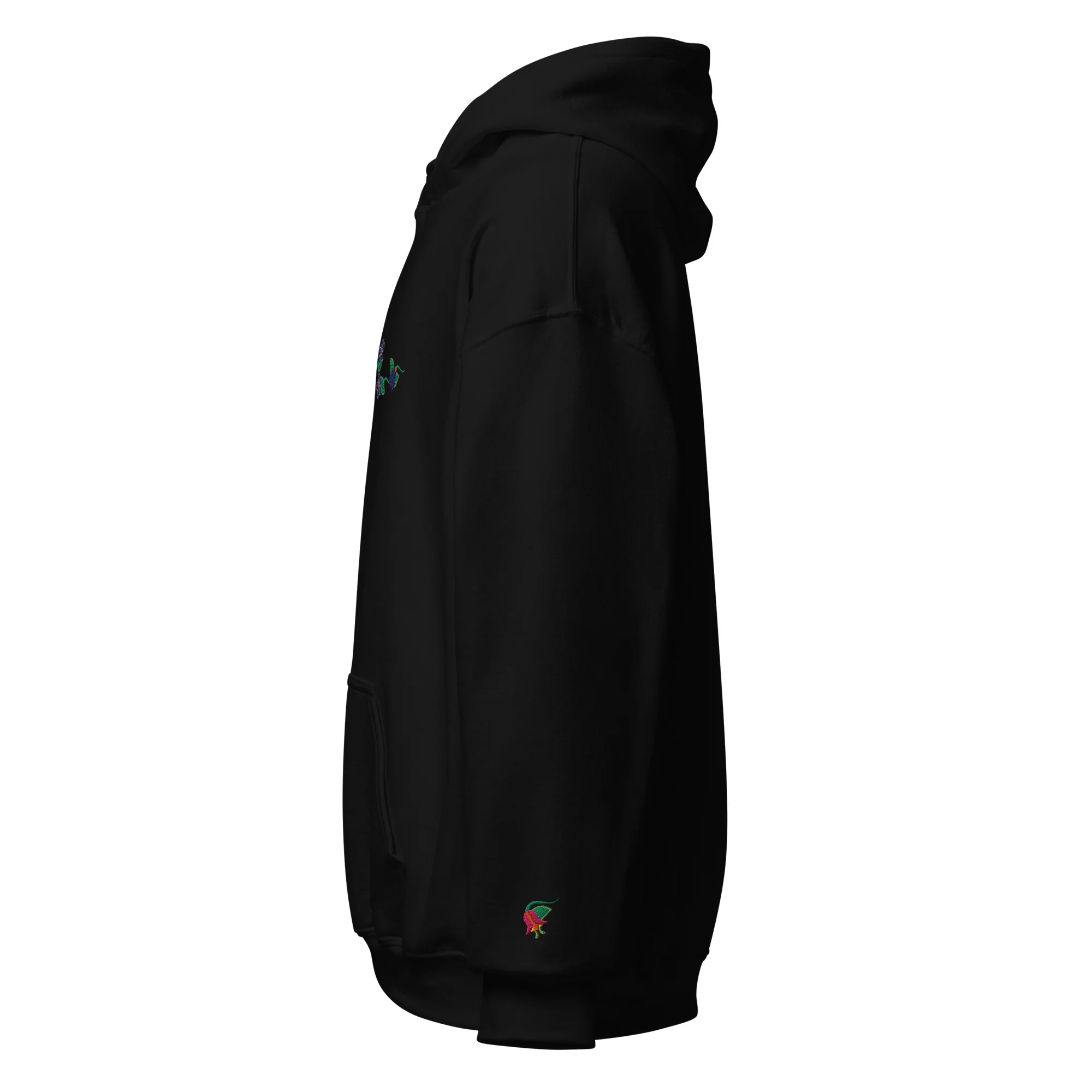 Floral-Embroidered Hoodie Sweatshirt - Image 5