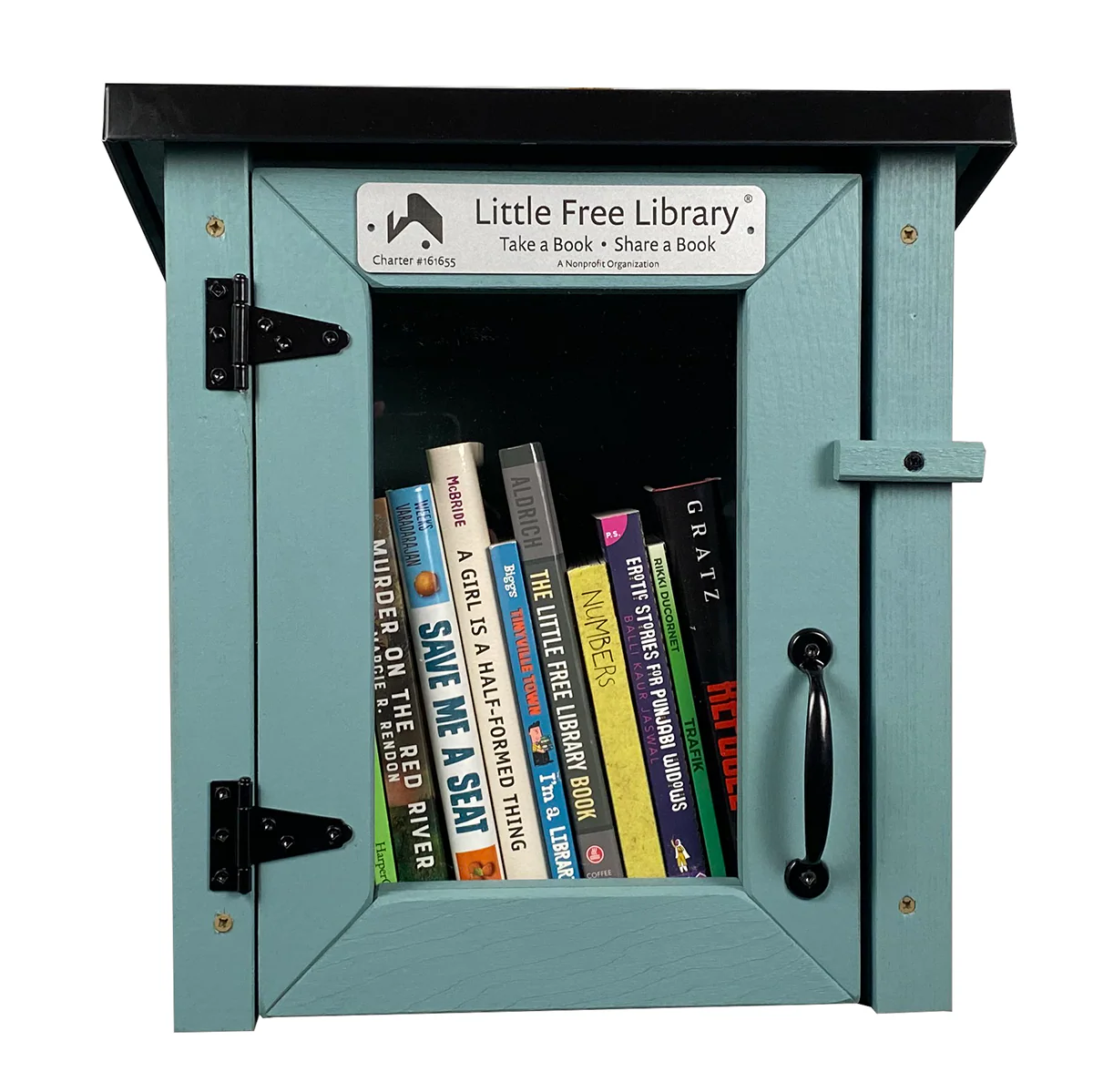 Mini Shed Light Blue Kit Little Free Library - Image 6