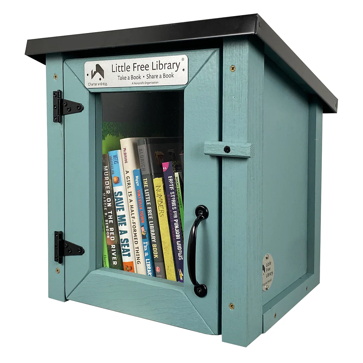 Mini Shed Light Blue Kit Little Free Library - Image 7