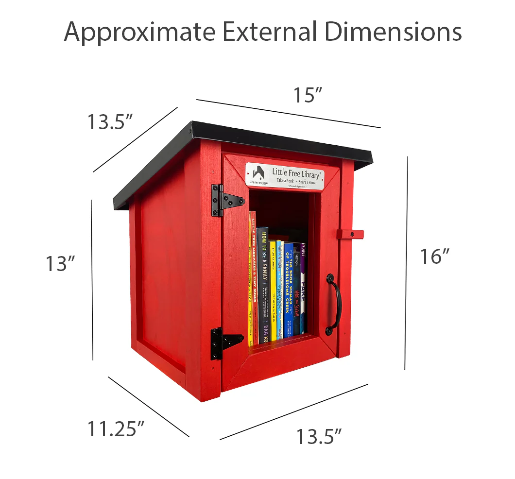 Mini Shed Red Little Free Library - Image 5
