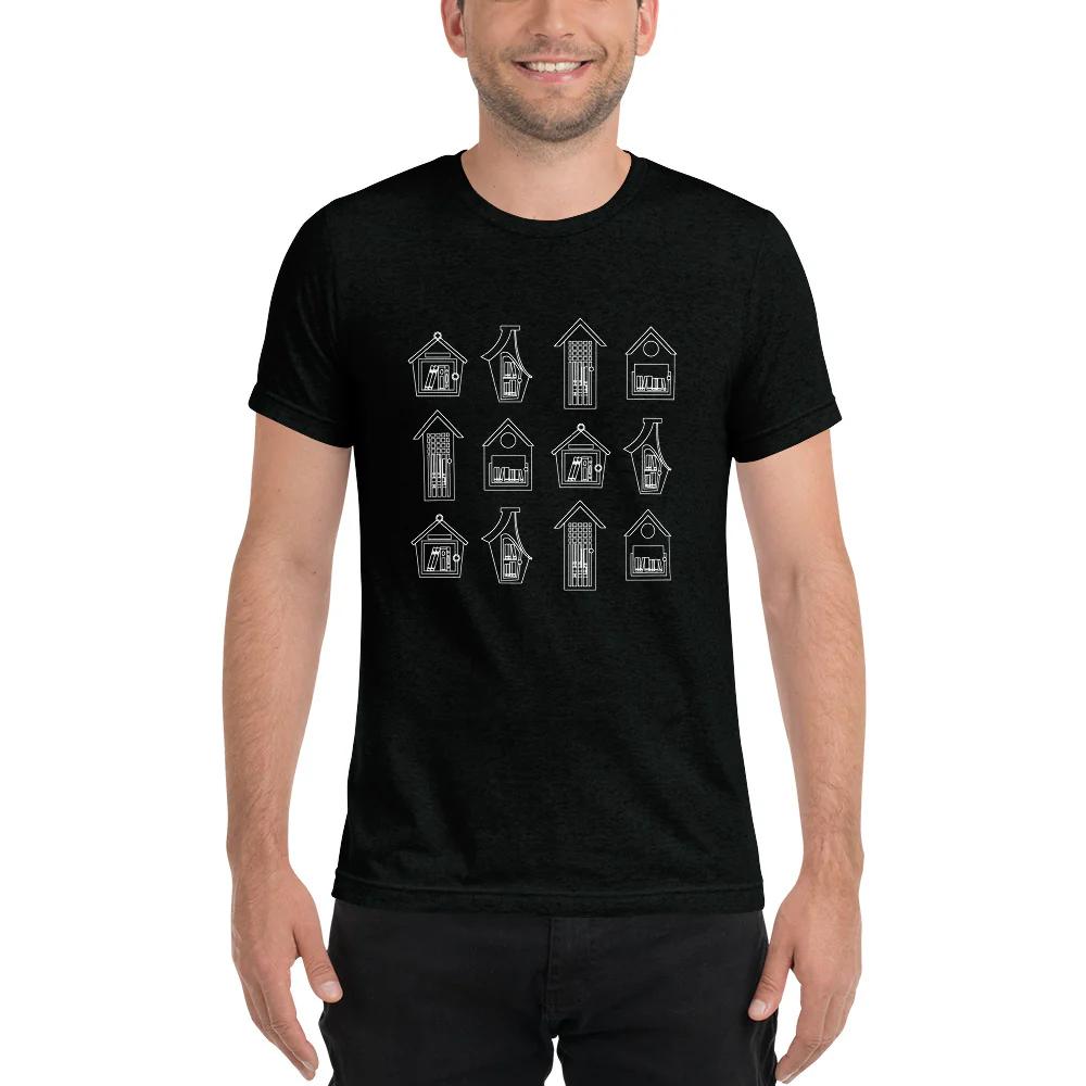 Stacked Little Library Tee Black - Image 3