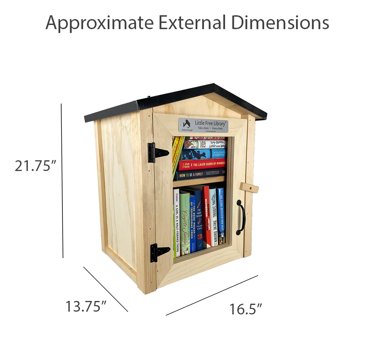 Two Story Book Nook Unfinished Little Free Library - Image 6
