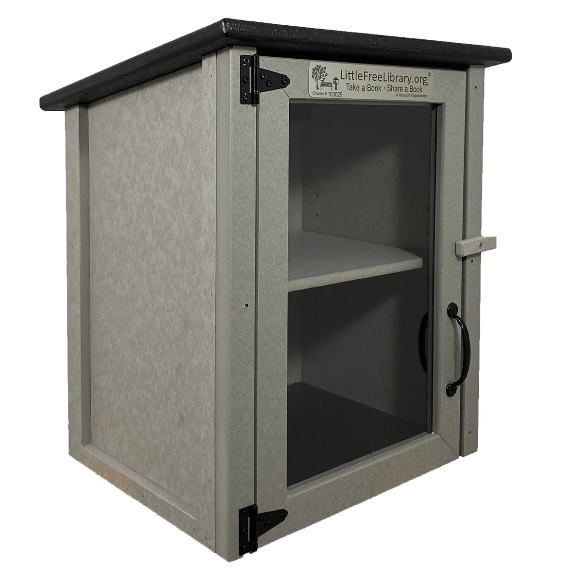 Composite Two Story Gray Little Free Library - Image 10