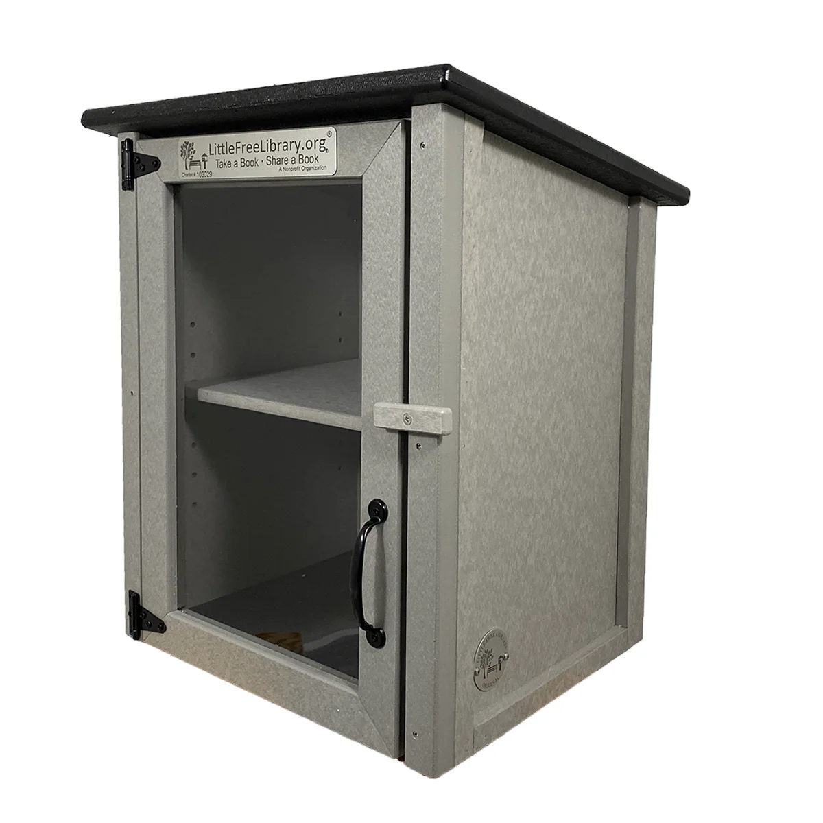 Composite Two Story Gray Little Free Library - Image 12