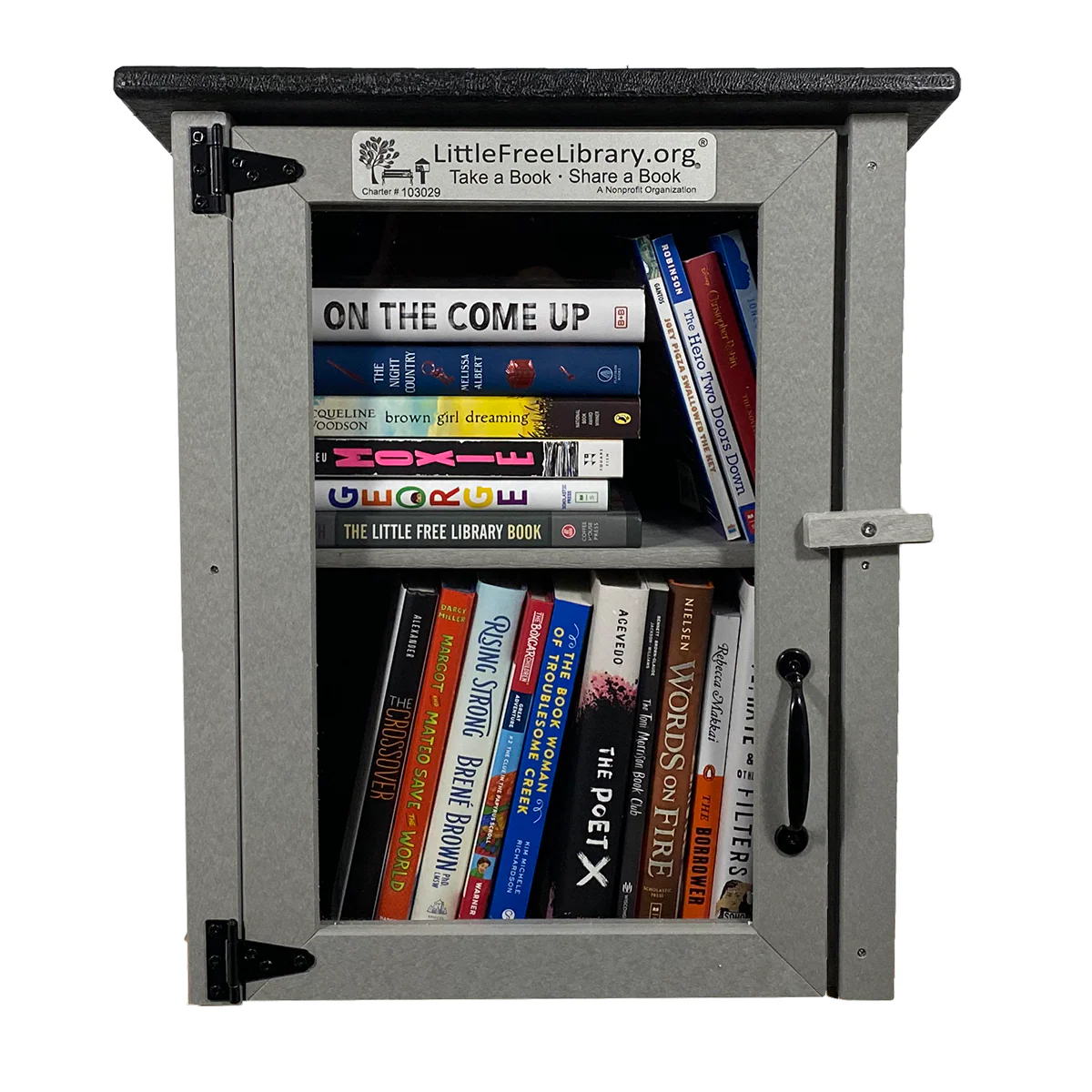 Composite Two Story Gray Little Free Library - Image 7