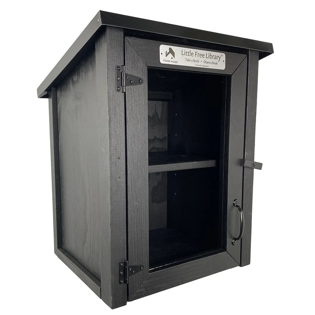 Two Story Shed Black Little Free Library - Image 8